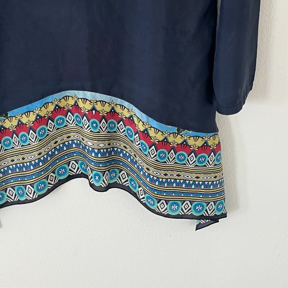 Johnny Was 100% Silk Floral Tunic Size XS - Picture 8 of 13